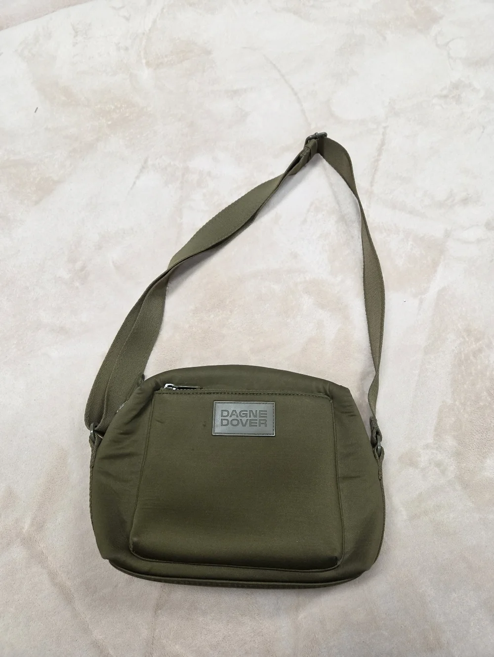 Dagne Dover Micah Neoprene Crossbody Bag Dark Moss Green Olive
